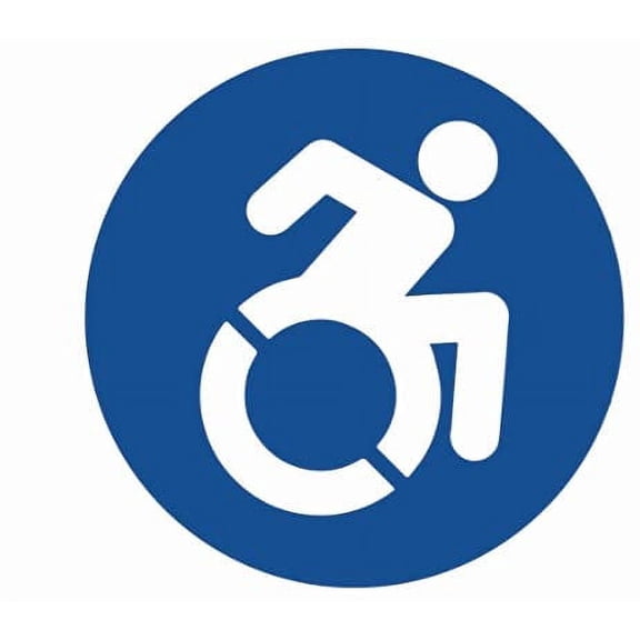 2- pcs ACCESSIBLE Door Sticker (Single Sided Print, 6 Inch Diameter, 2 PCS)