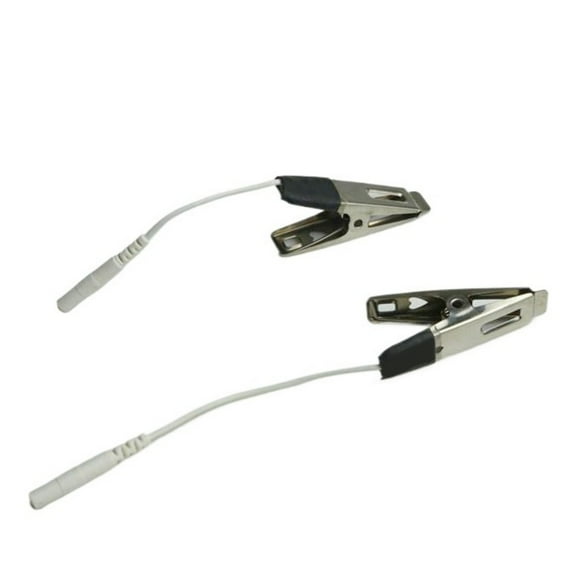 2 pcs Adjustable Metal Clips Massager Stainless Steel Clamps Jewelry Units with 2.0mm Wire Cable