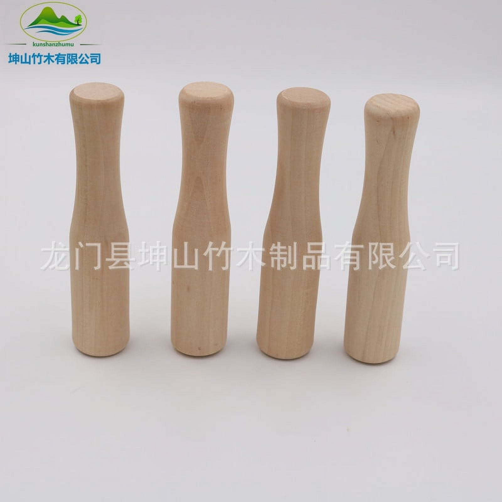 2 pcs Beech Food Grinding Stick Food Handheld Pestle Kitchen Pestle