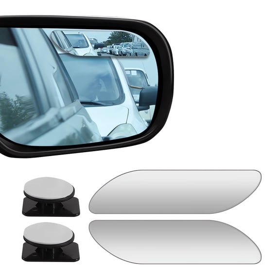 2 pcs Blind Spot Mirrors, HD Glass Convex 360 Wide Angle Side Rear View Mirror with ABS Housing for Cars SUV and Trucks