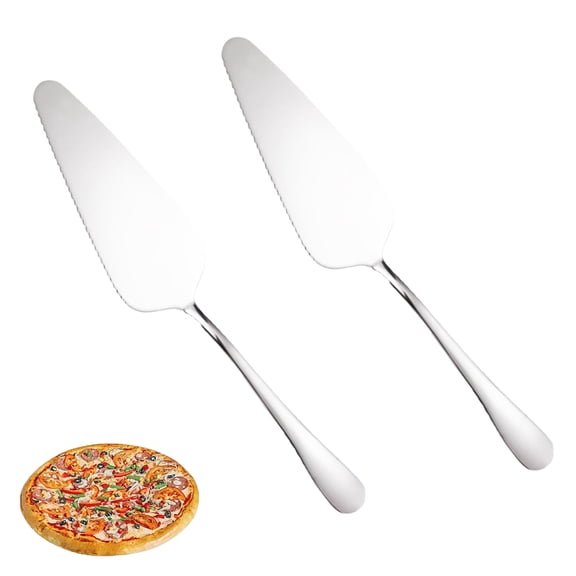 2 pcs Cake Cutter, Multiple Colors Cake Spatula Mirror Polishing, Pie Server with Serrated Edges, Food Grade Cake Server 401 Stainless Steel, For Wedding and Party