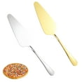 thumbnail image 1 of 2 pcs Cake Cutter, Multiple Colors Cake Spatula Mirror Polishing, Pie Server with Serrated Edges, Food Grade Cake Server 401 Stainless Steel, For Wedding and Party, 1 of 6