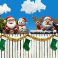 thumbnail image 1 of 2 pcs Christmas Fence peeker Decoration Santa Claus elk Snowman Peeking Garden Yard Cute Outdoor Sign Ornament for Xmas DIY Art Patio Decor, 1 of 9
