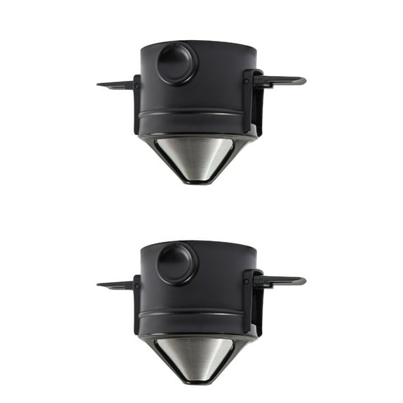 2 Pcs Coffee Maker Filter Reusable Strainer Dripper Metal Onion ABS Resin and 304 Stainless Steel