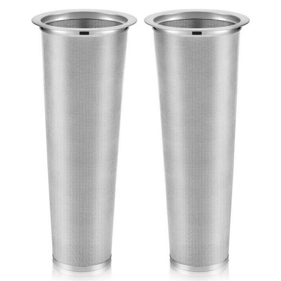 2 pcs Cold Brew Coffee Filter Stainless Steel Filter Coffee Tea Infuser Strainer Canning Jar Mesh for Wide Mouth Mason Canning Jar, Iced Tea Maker (2 quart)
