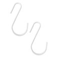 thumbnail image 1 of 2 pcs!! DreamyJuly 1.5 Inch S Hooks For Hanging Metal S Shaped Hook Christmas Ornament Hooks S Wire Hanger‌ Connectors For Hanging Jewellery Small Kitchenware Potted Plants, White hooks 5*3, 1 of 9