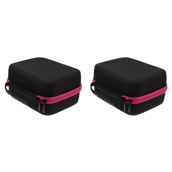 2 pcs Exquisite Essential Oil Bottles Storage Bag Practical Storage Case (Rosy)