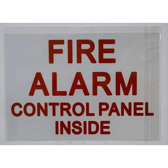 2 pcs -Fire Alarm Control Panel Inside Sticker (Reflective White Background,2 Stickers, 7X10 inch)(ref-2022-4)