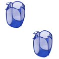 thumbnail image 1 of GOOHOCHY Toy Storage Basket Blue Mesh for Students Easy Open 2Pcs, 1 of 8