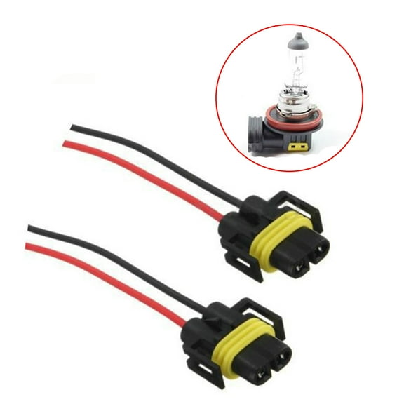 2 pcs H11 H8 Wire Harness Socket Female Adapter for Headlight Fog Light