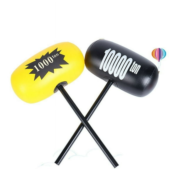 2 pcs Hammer Inflates, Construction Birthday Party Decorations and Favors, Durable Pool and Bathtub Toys, Easter Basket Stuffer