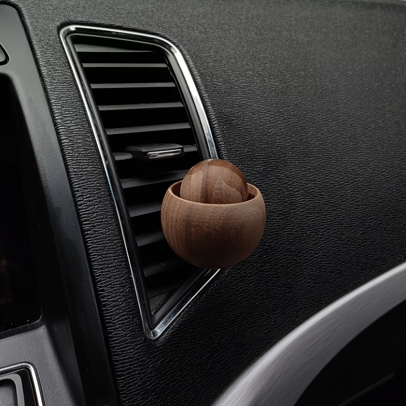 2 pcs Handmade Car Air Freshener Diffuser - Natural Black Walnut Wood ...