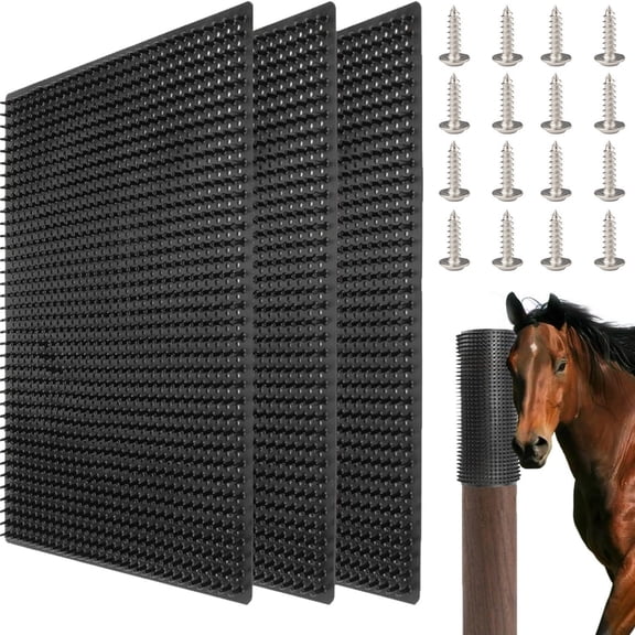 2 pcs Horse Cattle Scratchers, Horse Scratching Post, Super Soft Massage Brush Kit for Equine Bovine, Scratching Itch Relief Pad for Small Farm Animal Goat Sheep Cow Dog