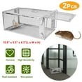 thumbnail image 1 of 2 pcs Humane Mouse Trap, High Sensitivity Gravity Pedal Auto-Lock Rodent Trap - Sturdy Galvanized Steel, Escape-Proof Small Mesh Design, Safe for Kids & Pets, Easy to Use Indoors/Outdoors for Mice,, 1 of 10