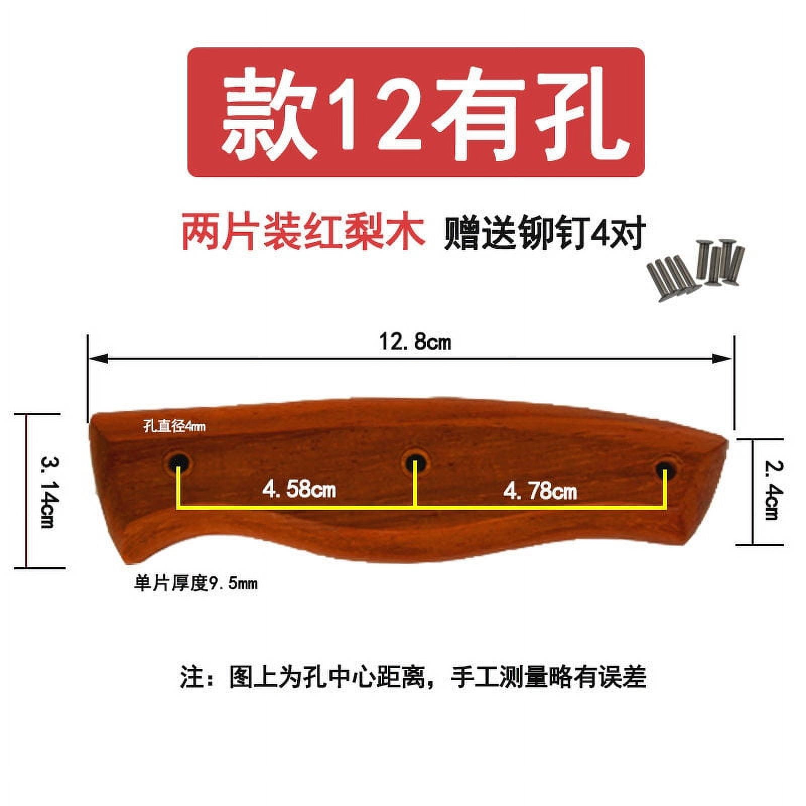 2 pcs Kitchen Knife Handle Replacement Knife Handle Repair Knife Wooden