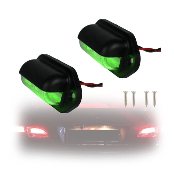 2 pcs LED License Plate Lights Convenience Courtesy LED Light Waterproof 12v 24vDC for Truck Trailer Van Auto RV Boats Step Courtesy Dome Cargo Under Hood Light