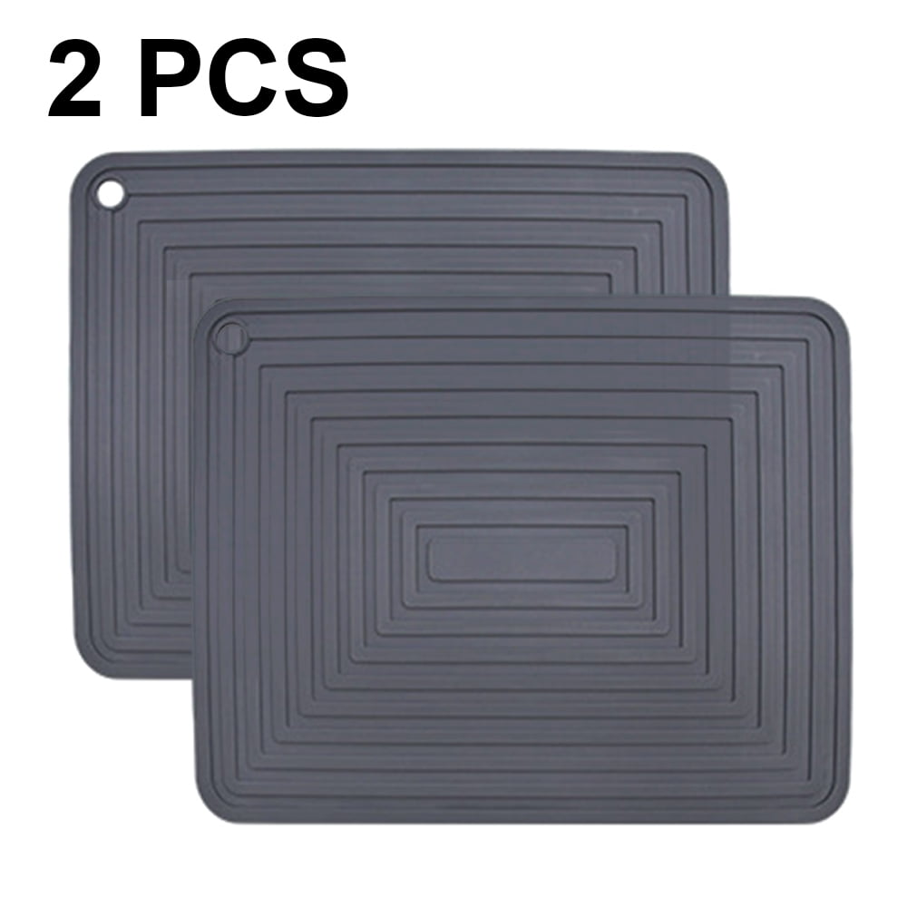 MODUDY 4-Pack Foldable Silicone Trivet Mats - Heat Resistant Pot Holders For Table Protection (Black) - View #4