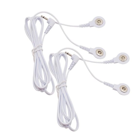 2 pcs Lead Wires Cable Massagers Unit 2.5 mm Plug to 3.5mm Snap Massager Accessories