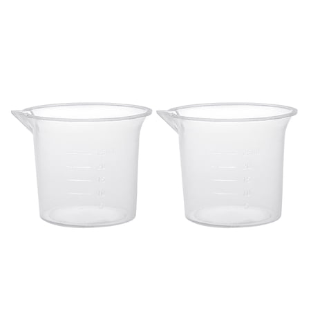 2 pcs Measuring Cup Labs PP Graduated Beakers 25ml