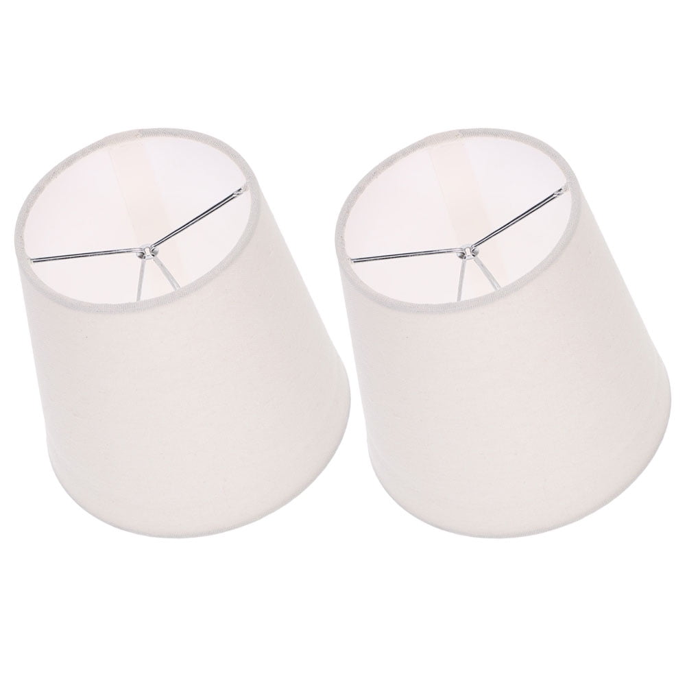 2 pcs Modern Small Lamp Shades Clip On Bulb Fabric Lampshade for Table