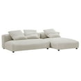 thumbnail image 1 of 2 pcs Modular Sofa Chaise Sectional, Brown, Fabric, Living Room Lounge Cafe Lobby Hospitality Restaurant, Modern Contemporary, HB37422, 1 of 11