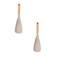 thumbnail image 1 of 2 pcs!! Multi Function Spoon 2025 New 2 in 1 Multi Function Spatula Spoon For Cooking and Serving Long Head Silicone Salad Spatula Spoon with Wood Handle Cooking Utensil Kitchen Gadgets, khaki, L, 1 of 9