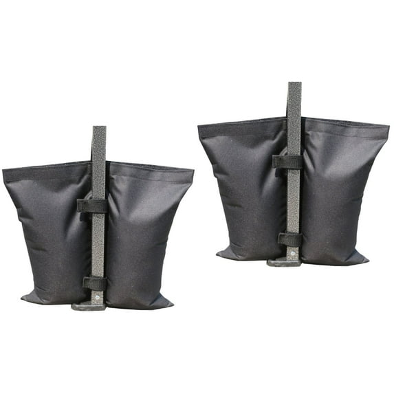 WRISTBIQUE Black Canopy Leg Weight Bags 2-Pack - Outdoor Stabilizing Sandbags for Tents and Awnings
