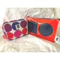 thumbnail image 1 of 2 pcs Pieces Set Estee Lauder Lisa Perry Plastic Red Blue Makeup Cosmetic Purse Case Bag, Small & Medium Size, 1 of 11