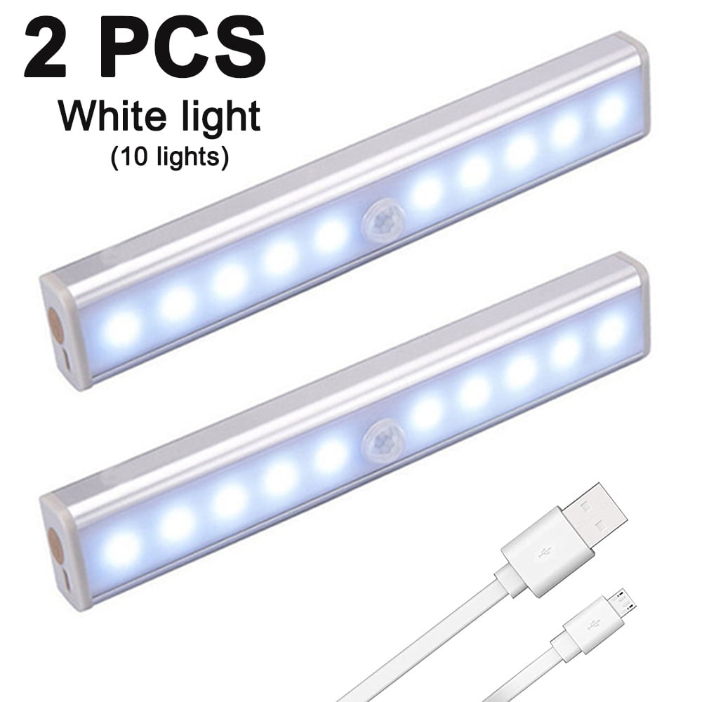 2 pcs Portable Closet Lights Wireless 10 Led Under Cabinet Lighting ...