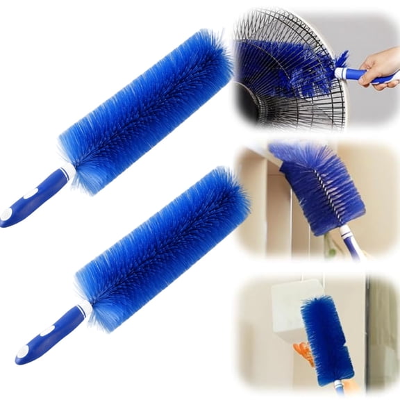 2 pcs Portable Hand Duster Dust Cleaner Brush Dust for Car Kitchen Window Dust Removal Telescopic Hand Dust Collector,Blue