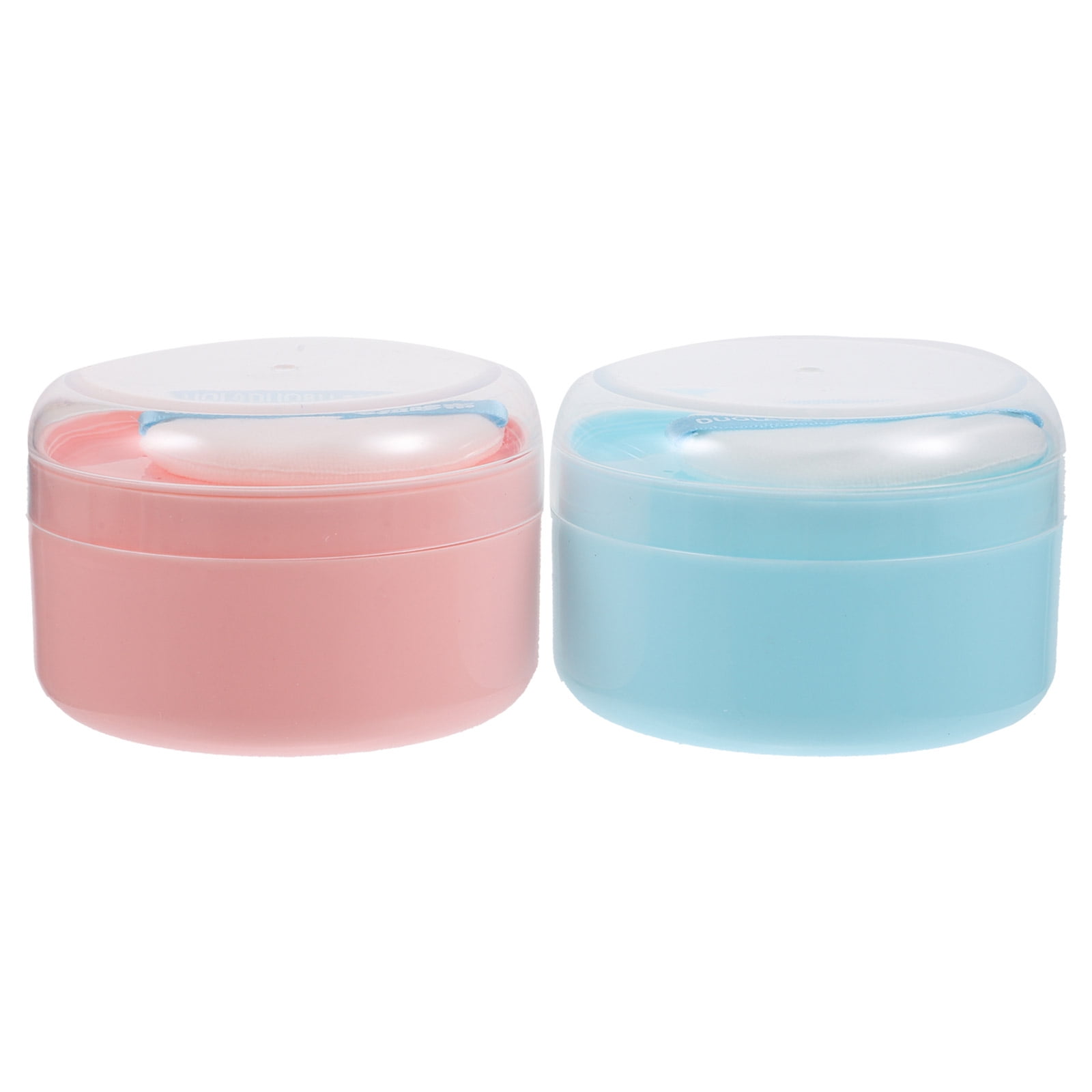 2 pcs Powder Puff Empty Box Body Powder Puff Container Baby Powder Puff