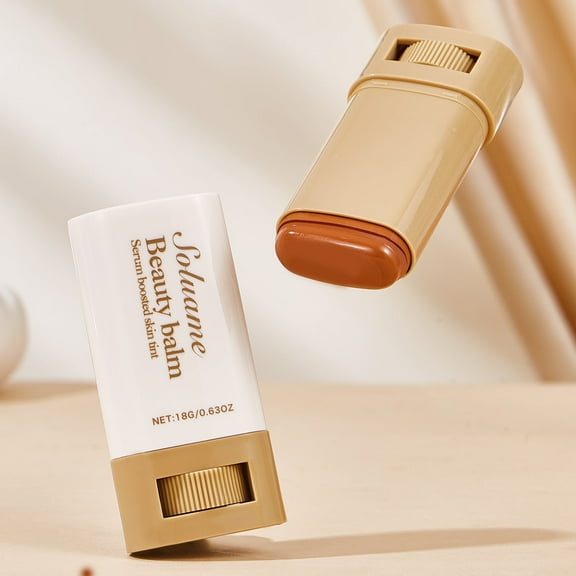 2 pcs Skin Tint Foundation, Serum Foundation, Skin Tint Balm, Suitable for All Skin Tones, Create a Natural, Flawless Makeup, 18g, 1#