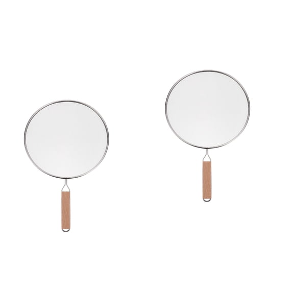 FUEENIRVA Stainless Steel Oil-Splash Guard Silver Kitchen Frying Pan Cover Easy to Store