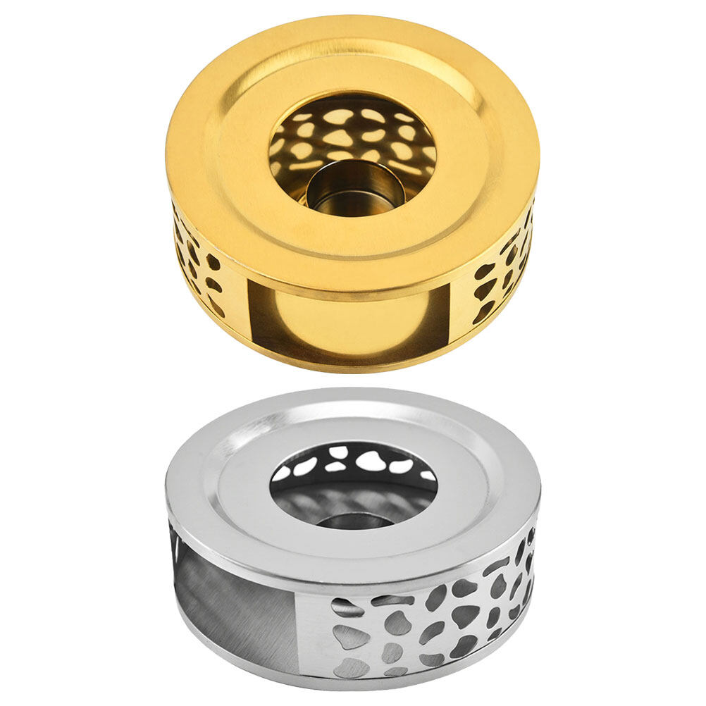 2 pcs Stainless Steel Teapot Warmer Base Metal Teapot Warming Heater