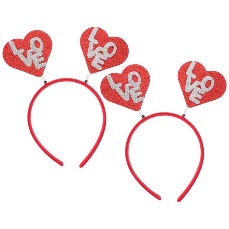 Vday Valentine\'s Day heart Headband Amazon.com: Cleacloud Valentines Day Heart Headbands and  main image 4