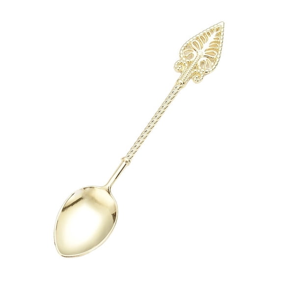 2 pcs Vintage Dessert Spoon, Retro Multipurpose Stirring Spoon for Cake, Fruit, Ice Cream and Coffee