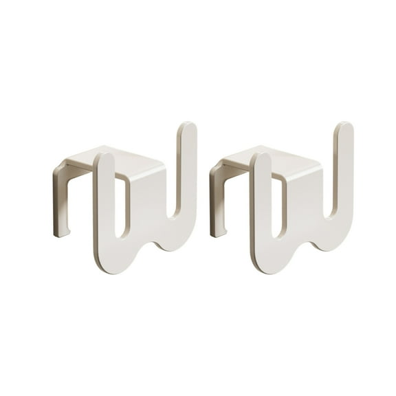 2 pcs Wall Mounted Shoe Rack - Multi-Purpose Hanging Shoe Organizer Shelf with Sticky Hanging Mounts, Door Shoe Hangers with Hooks for Slippers Storage