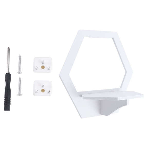 2 pcs  Wall Storage Rack Home Storage Holder Punching-free Flowerpot Holder (White)