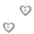 thumbnail image 1 of LITINKIMI Heart Shaped Pendant Picture Holder White 2Pcs 11.8x11.8in, 1 of 8