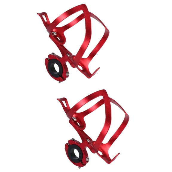 2 pcs Water Bottle Holder Aluminum Alloy Bike Kettle Rack Mountain Bike Kettle Storage Holder Sturdy Bike Cup Holder Cycling Equipment Accessories for Bike Use with Transition Socket (Red)
