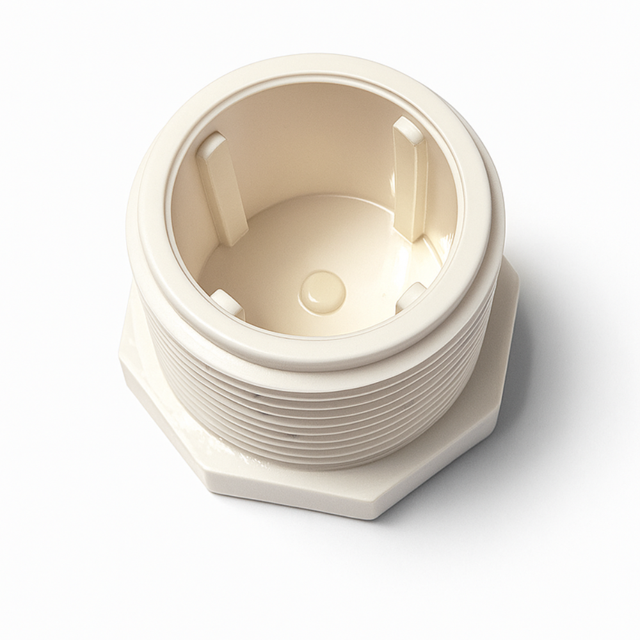 2 pcs White 3/4 Inch MNPT Male Pipe Thread End Caps – SCH 40 PVC ...
