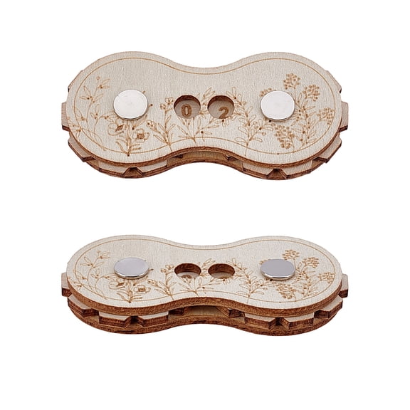 2 pcs Wooden Knitting Counters Knitting Row Counter Crochet Row Counter Wooden Knitting Stitching for Recording The Number of Weaving Rows 1.47x3.42x0.43inch DIY