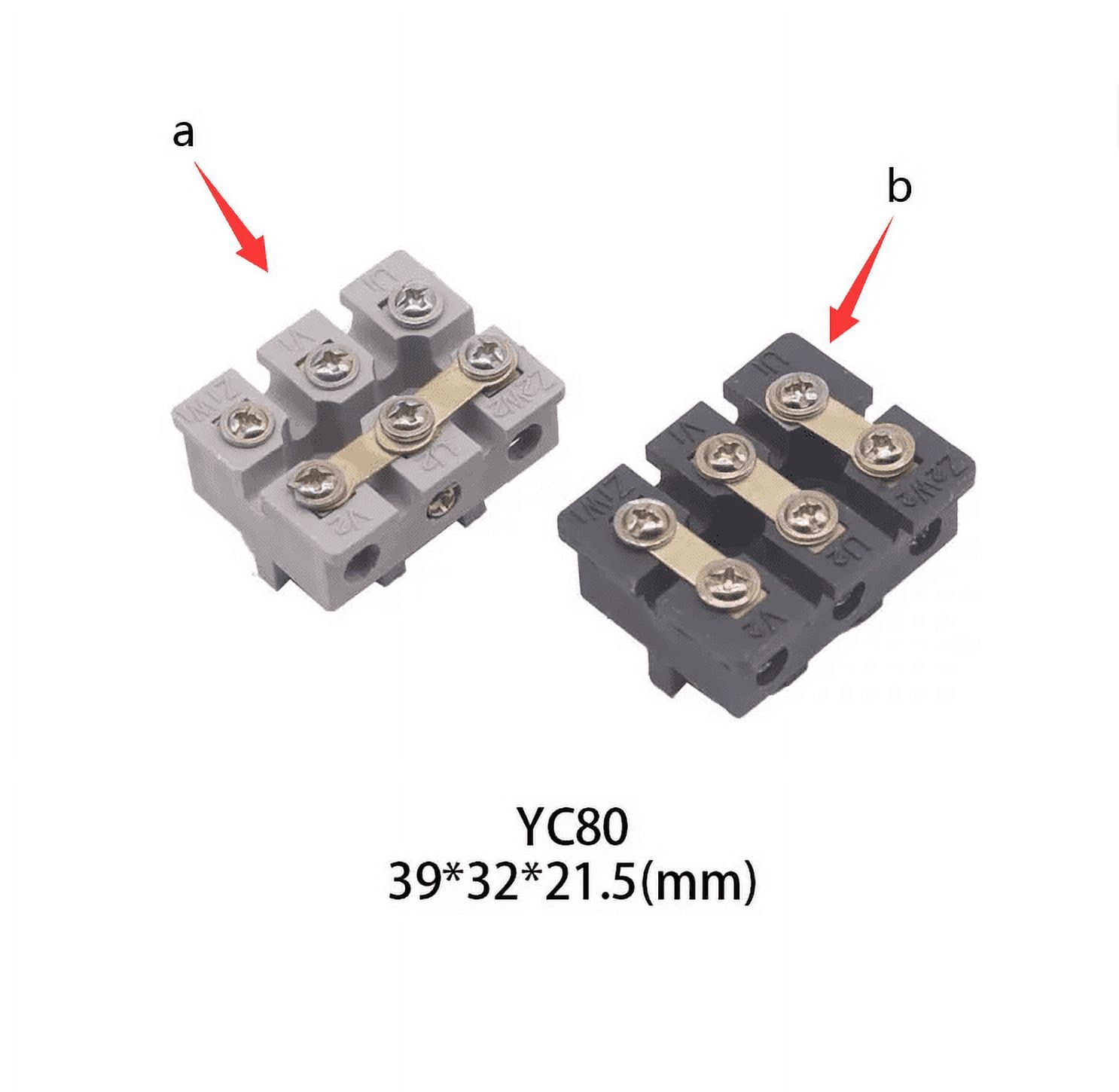 2 pcs YC80 Three-phase Motor Terminal Block Wiring Board Rack