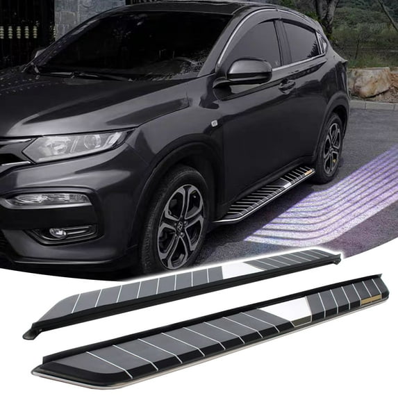 2 pcs fit for Lincoln Nautilus 2019-2023 Running Board Lighted car pedals Angel wings accessories Aluminium Side Step Nerf bar (with Brackets)
