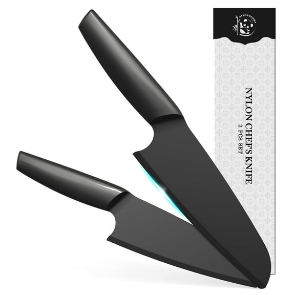 AILUROPODA Nylon Knife for Nonstick Pans, Fruits, Veggies and Bread, 2 Pcs