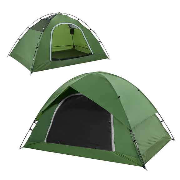 Kroyicegears Camping Tent for 2 Person-Green, 7.1'×4.3'×3.6', 4.99lbs, Two Man Easy Set-up Dome Tent