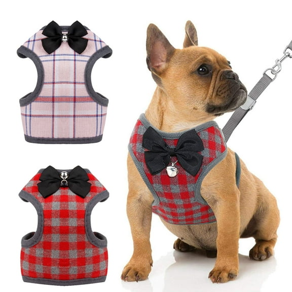 2 pet chest straps pet traction rope back dog vest bow chest straps