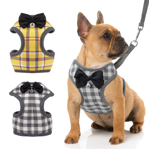 2 pet chest straps pet traction rope back dog vest bow chest straps