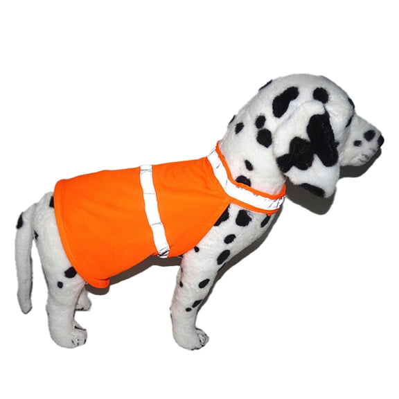 2 pet night reflective vest summer pet breathable vest fluorescent dog clothing-orange-s