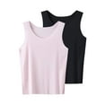 thumbnail image 1 of 2-piece Boys Girls Summer Ice Silk Tank Tops Solid Color Seamless Sleeveless Vest Thin Undershirt for 2-15 Years, 1 of 4